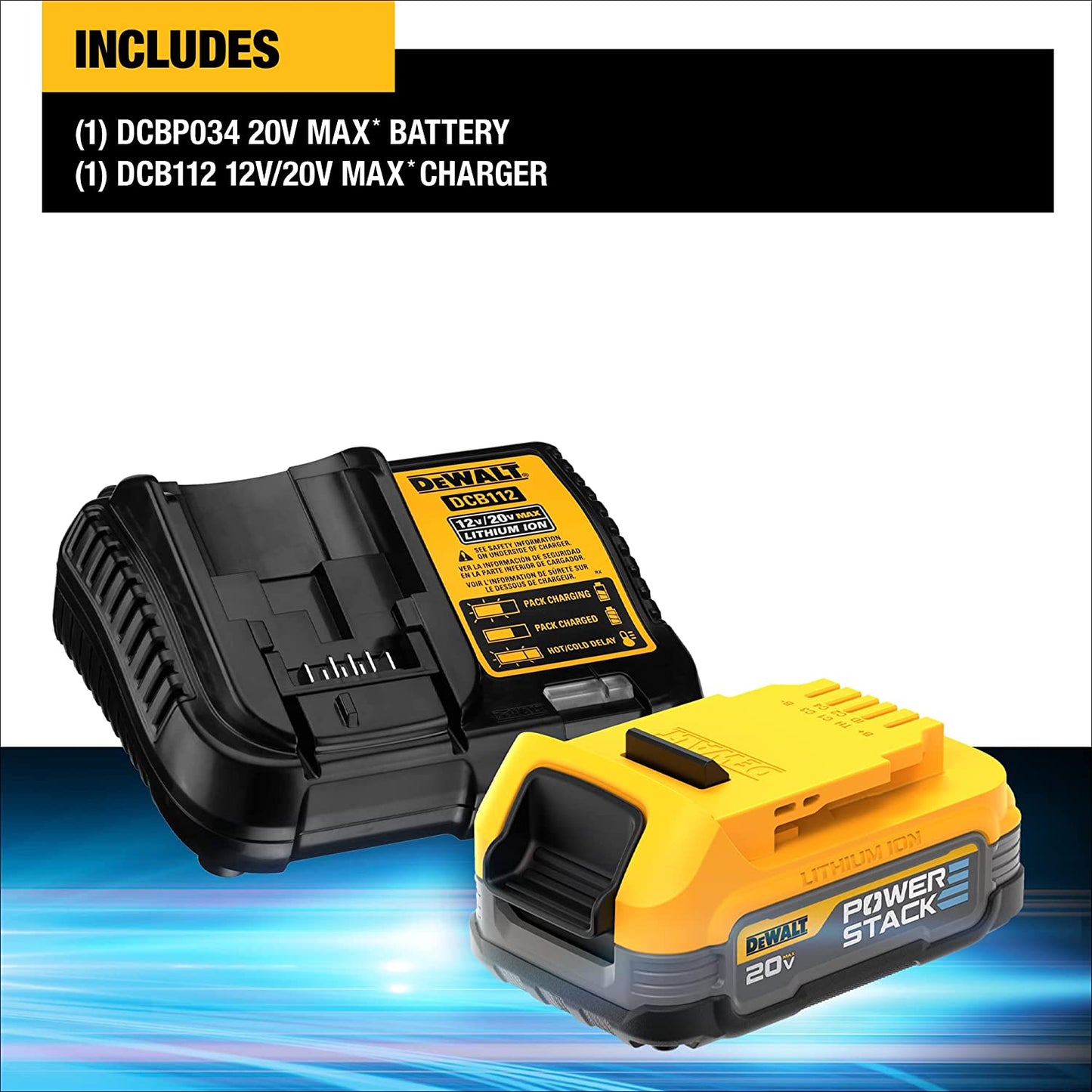 DEWALT  20V MAX POWERSTACK Compact Battery Starter Kit