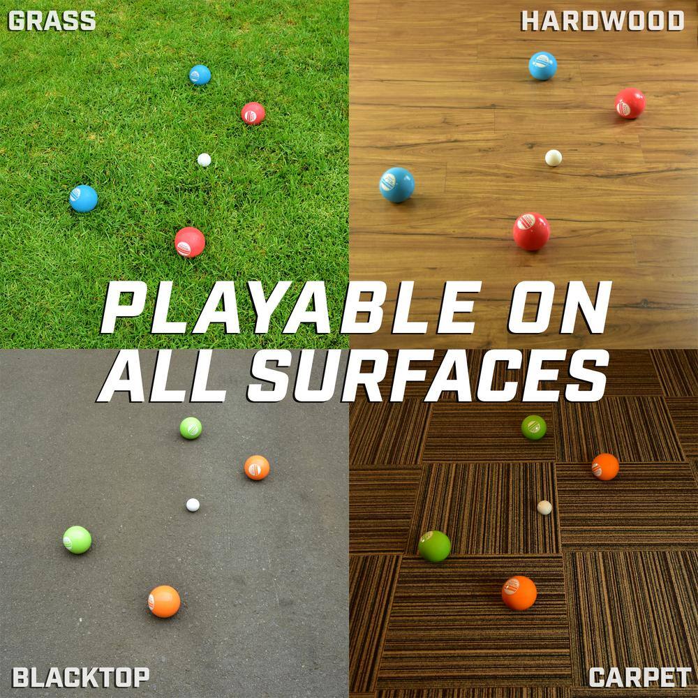 GoFloats Soft Bocce Set Includes 8 Weighted Balls Pallino and Case Play Indoors or Outdoors