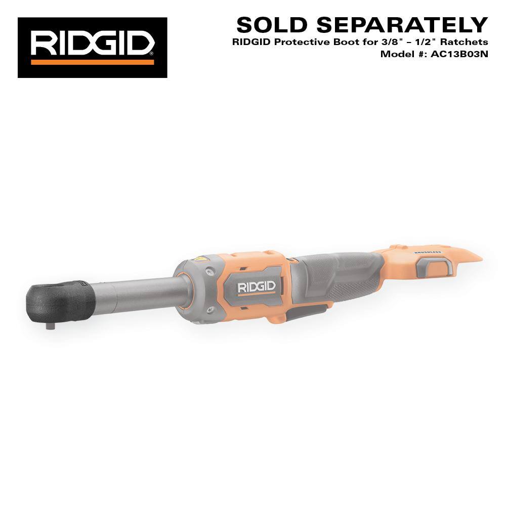 RIDGID 18V Brushless Cordless 1/4 in. Extended Reach Ratchet (Tool Only)