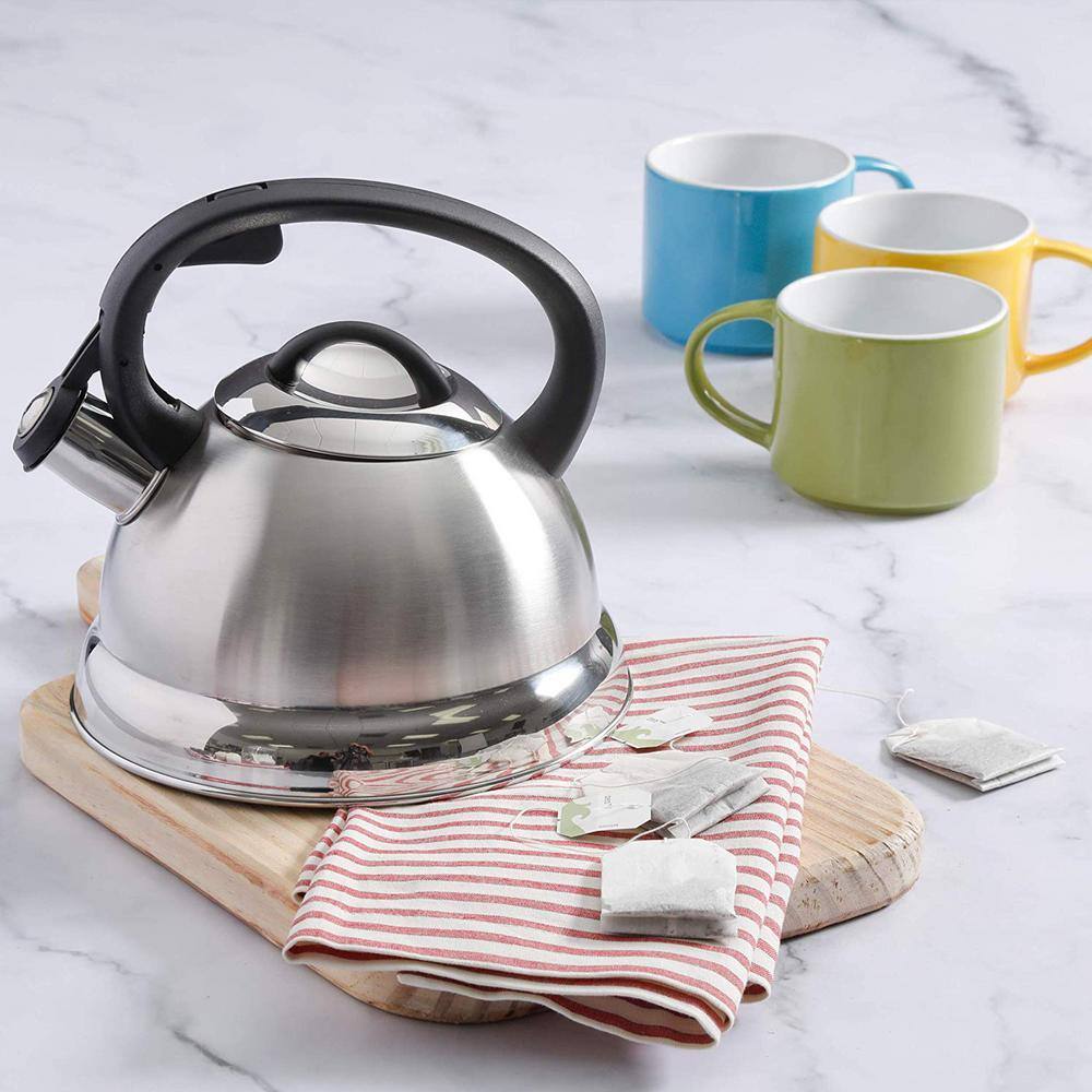 Mr. Coffee Flintshire 1.75 Qt. Stainless Steel Whistling Tea Kettle