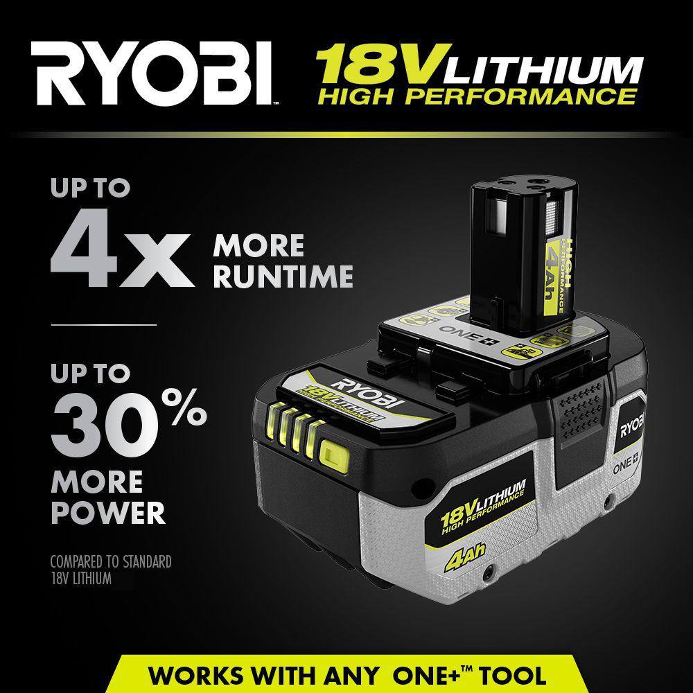 RYOBI ONE+ 18V HIGH PERFORMANCE Starter Kit with 4.0 Ah Battery and Charger