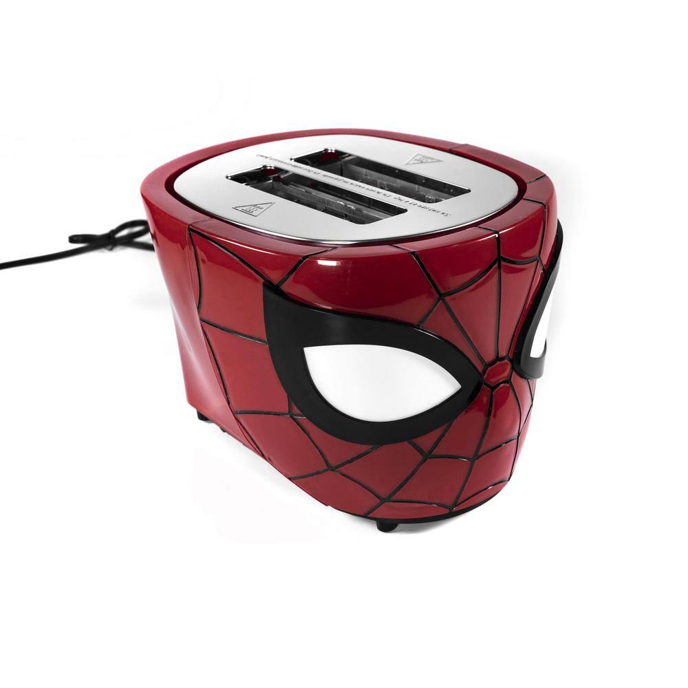 Uncanny Brands 900-Watt Marvel's Spider-Man Red 2-Slice Toaster