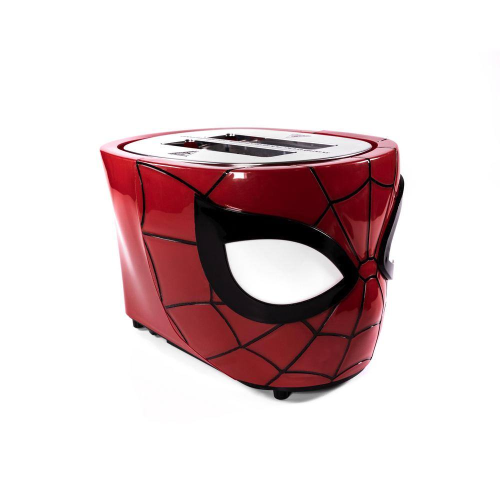 Uncanny Brands 900-Watt Marvel's Spider-Man Red 2-Slice Toaster