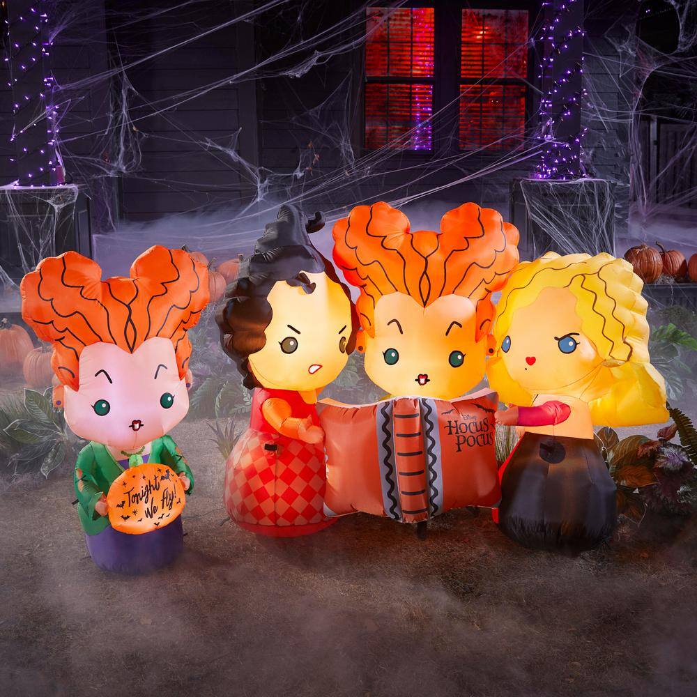 Disney 5 ft. LED Hocus Pocus Sanderson Sisters with Spell Book Inflatable