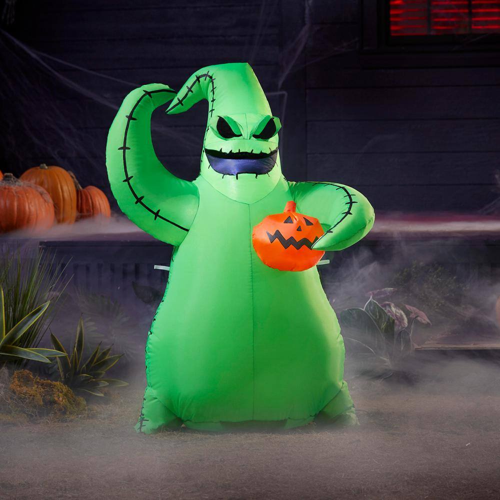 Disney 3.5 ft. LED Green Oogie Boogie Holding Pumpkin Halloween Inflatable