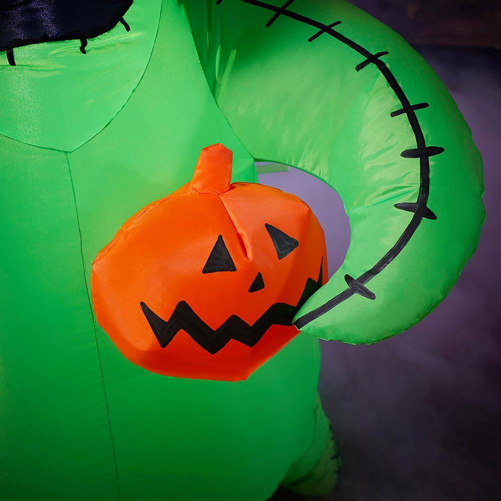 Disney 3.5 ft. LED Green Oogie Boogie Holding Pumpkin Halloween Inflatable