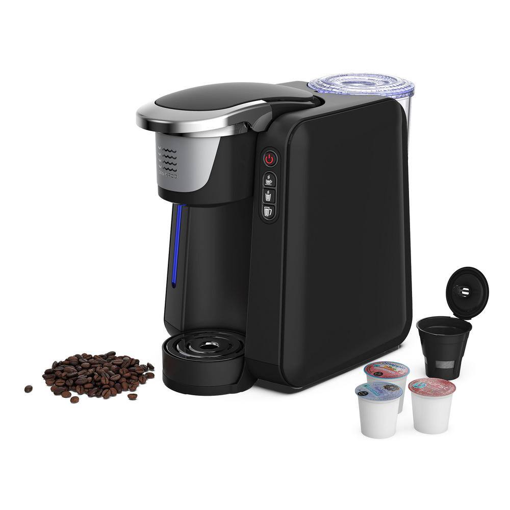 DRINKPOD JAVAPod K-Cup Black Coffee Maker Single Serve Brewer, 10 Cup Refillable or Unlimited Cup In-Line Direct Water Connection