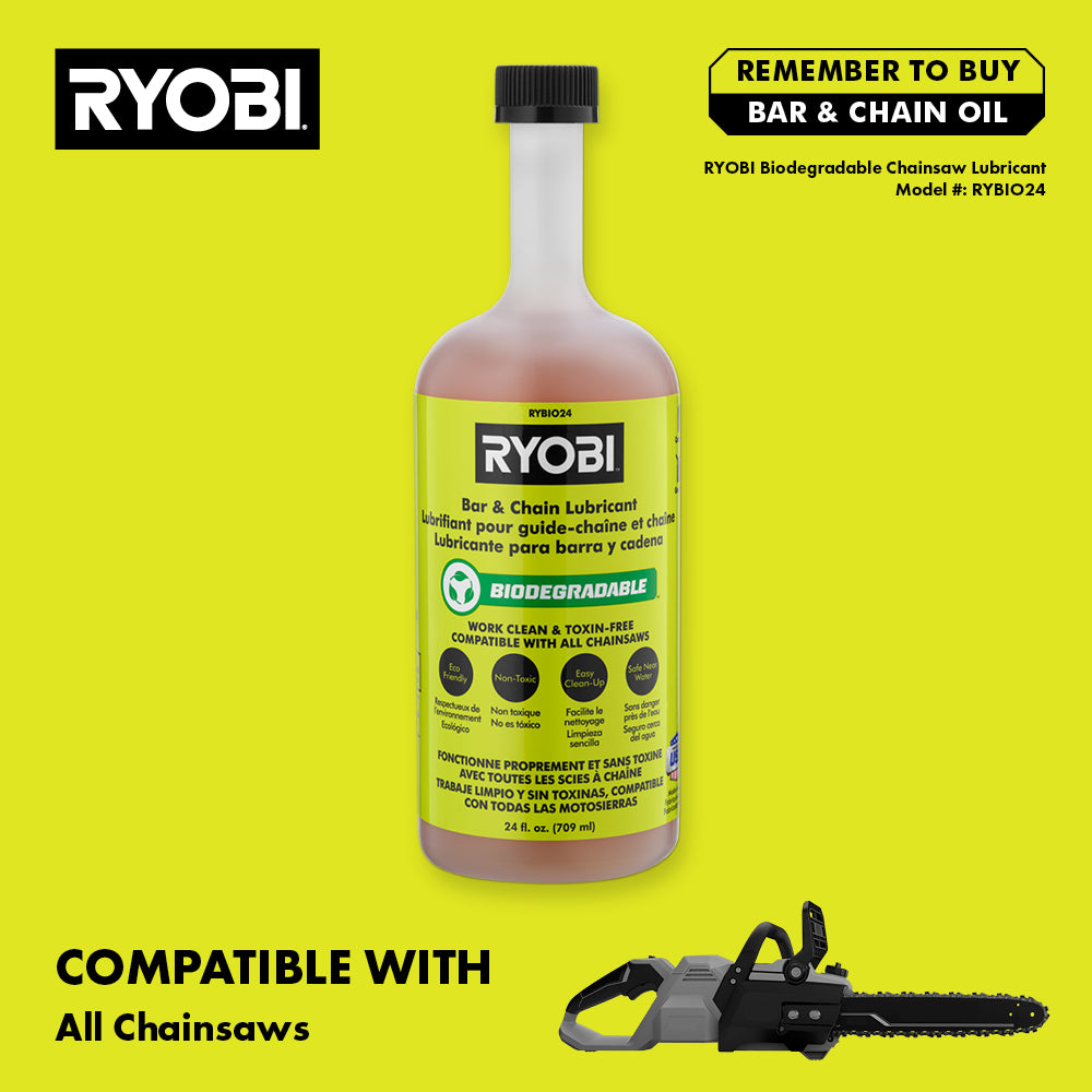 RYOBI 24 oz. Biodegradable Bar and Chain Oil (2-Pack)