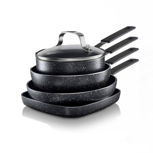 GRANITESTONE StackMaster 5-Piece Aluminum Non-Stick Diamond Infused Mini Cookware Set