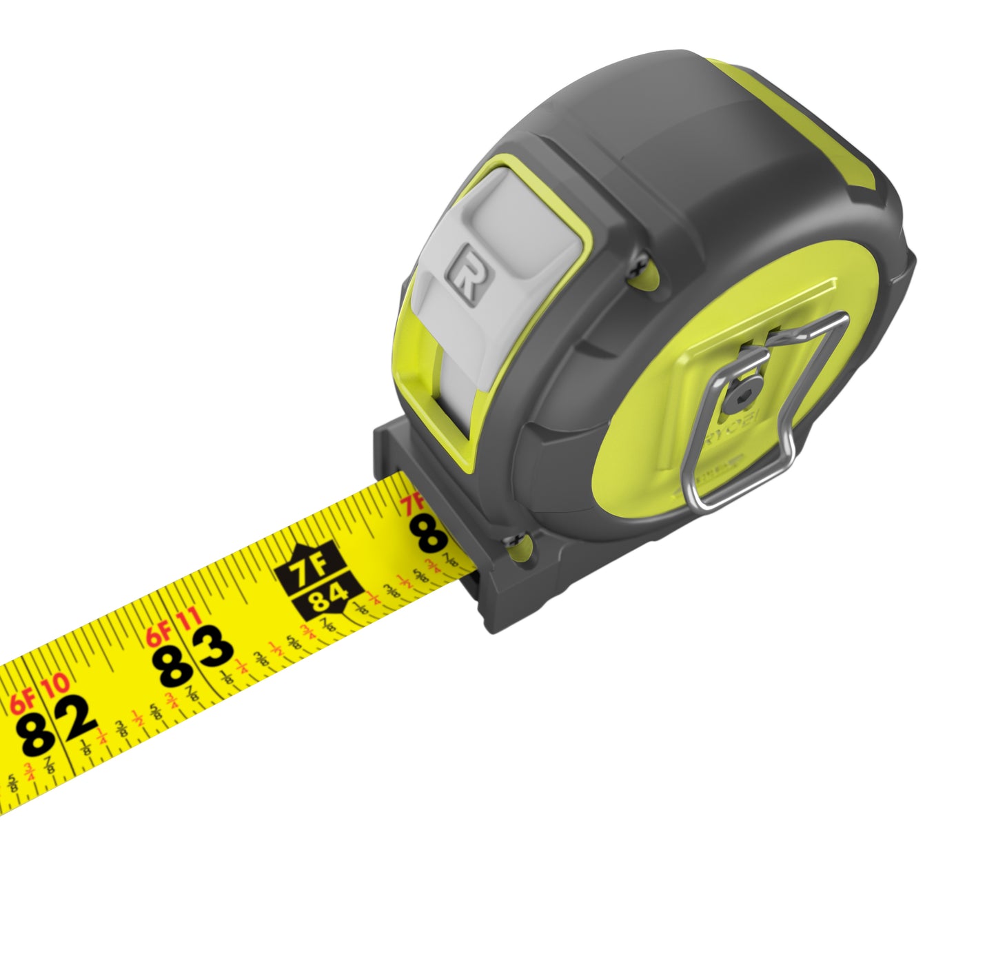 RYOBI  25 ft. Tape Measure with Overmold and Wireform Belt Clip (2-Pack)