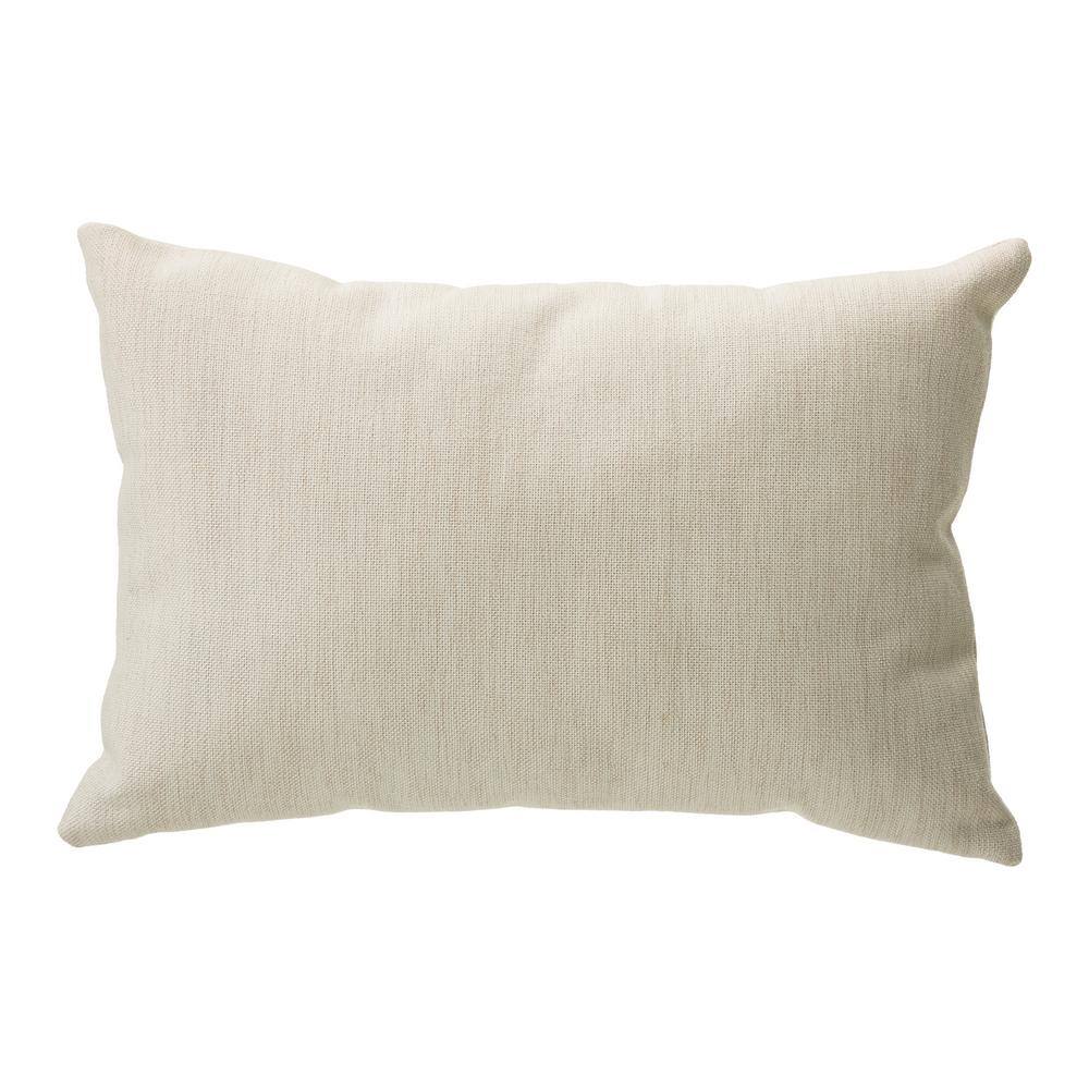 Glitzhome 18 in. L Faux Burlap Thanksgiving Croissant Pillow