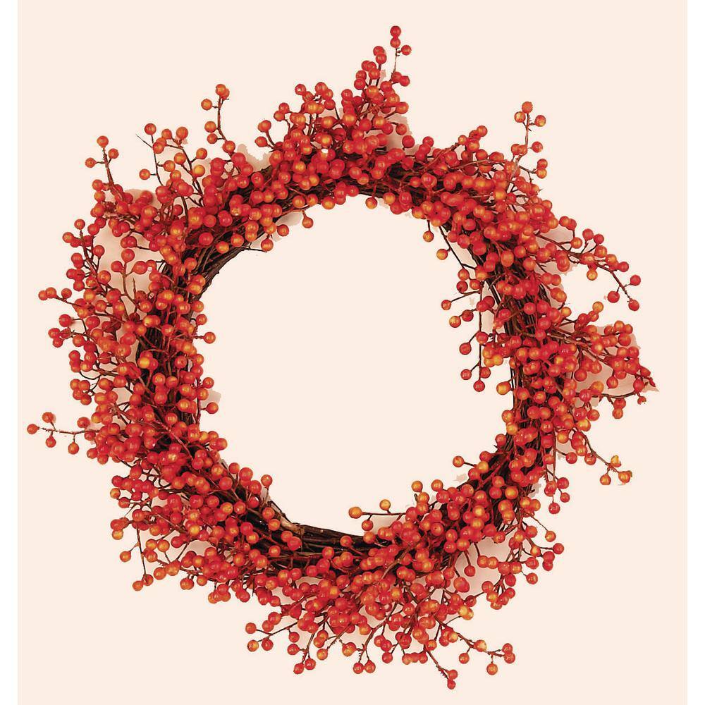 18 in. Artificial Fall Weatherproof Berry Wreath