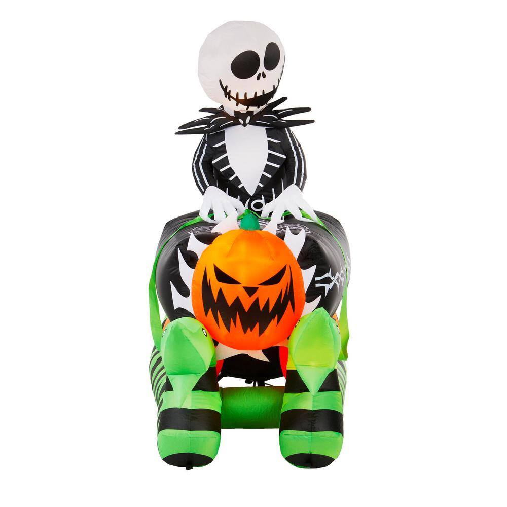 Disney 6.5 ft. LED Jack Skellington on Coffin Sleigh Inflatable