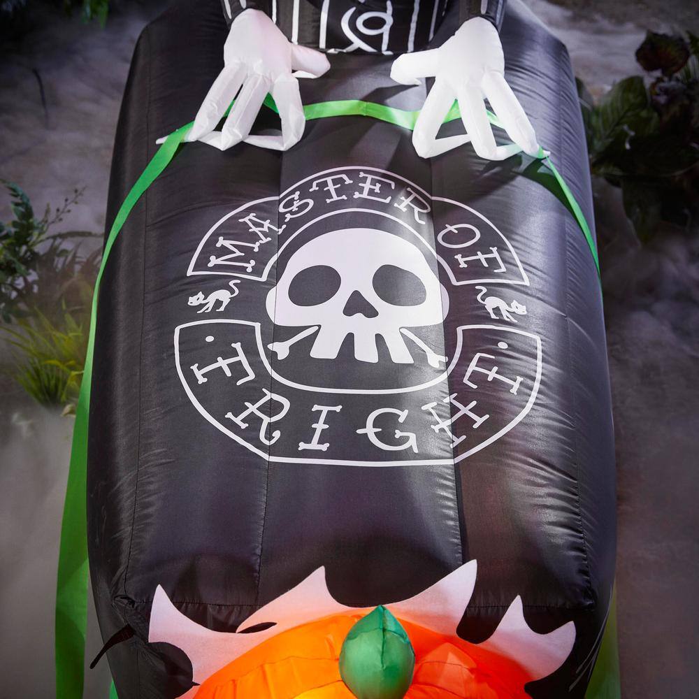 Disney 6.5 ft. LED Jack Skellington on Coffin Sleigh Inflatable