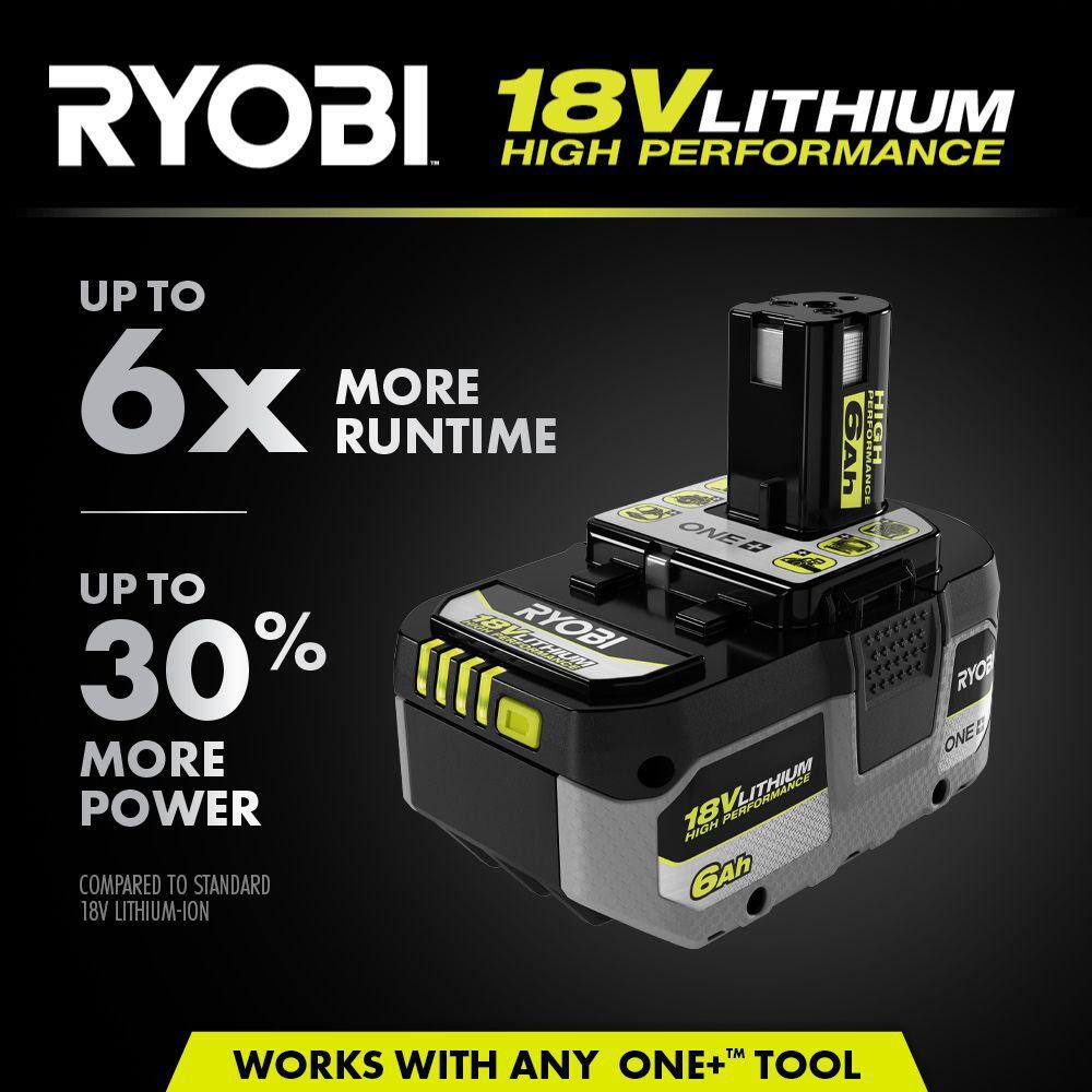 RYOBI ONE+ HP 18V HIGH PERFORMANCE Lithium-Ion 6.0 Ah Battery (2-Pack)