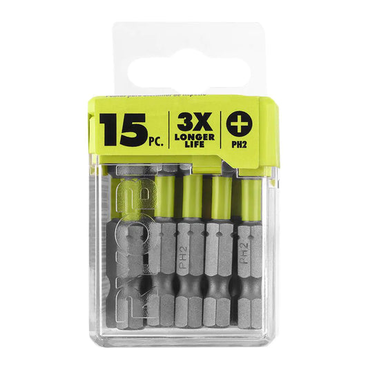 RYOBI 2 in. Bulk Impact Drive Bit Set (15-Piece)