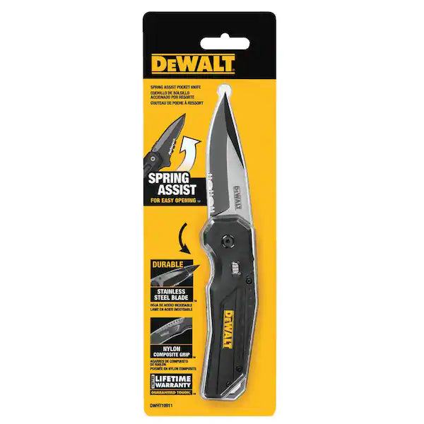 DEWALT  3.187 in. Folding Knife with Spring Assist