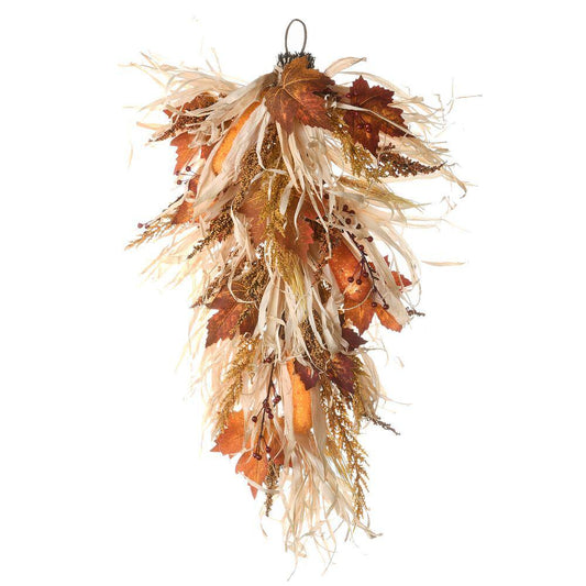 National Tree Company 30 in. Harvest Raffia Teardrop