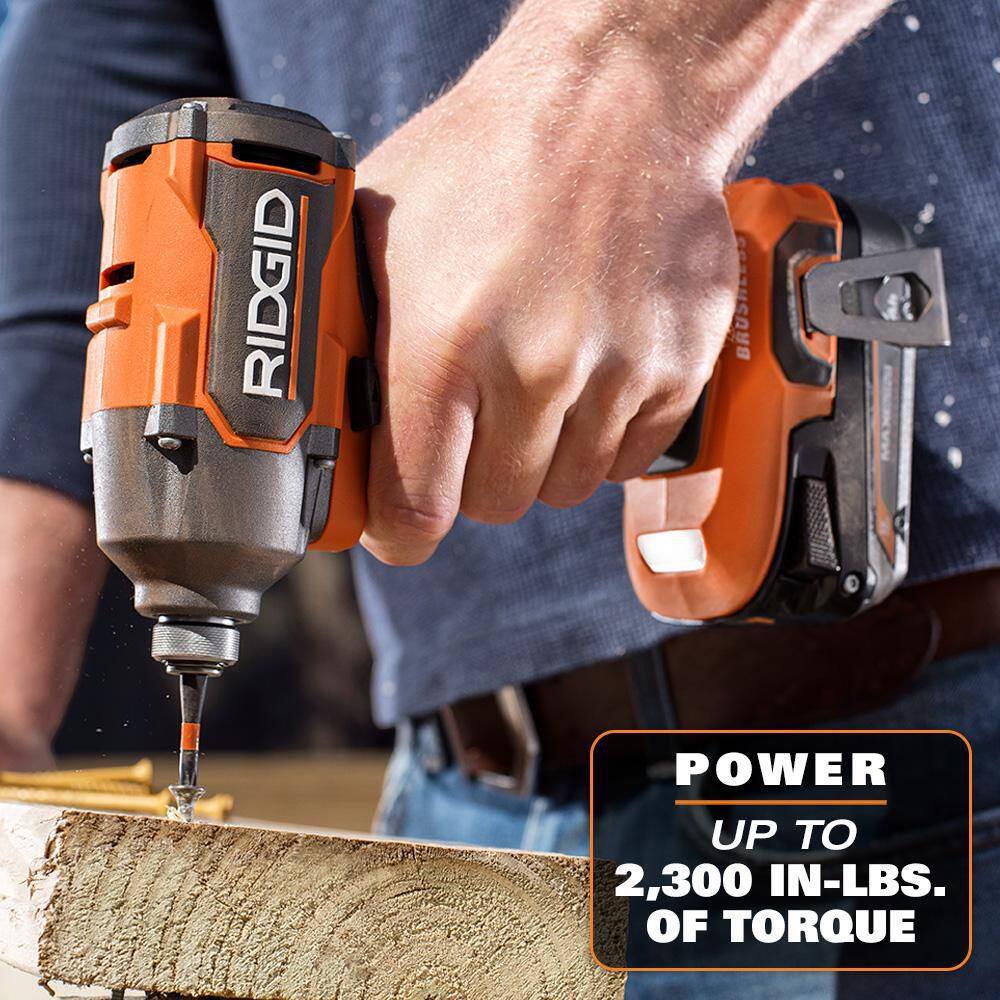 RIDGID 18V Brushless Cordless 1/4 in. Impact Driver (Tool Only)