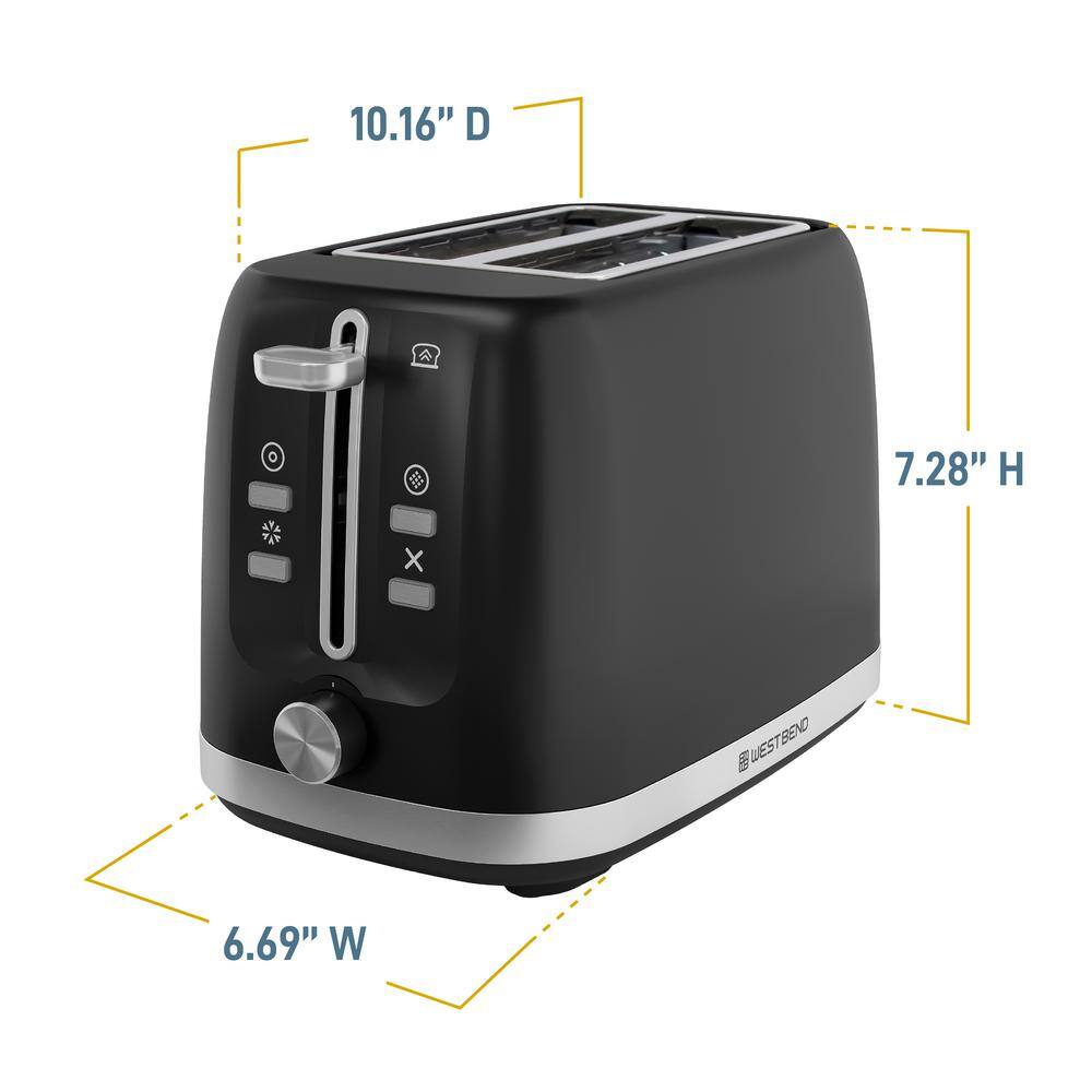 West Bend 2-Slice Toaster, in Black