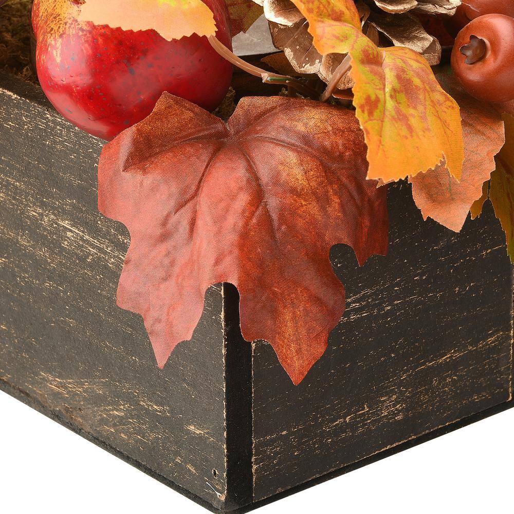 National Tree Company 24 in. Maple Leaves Candleholder Centerpiece