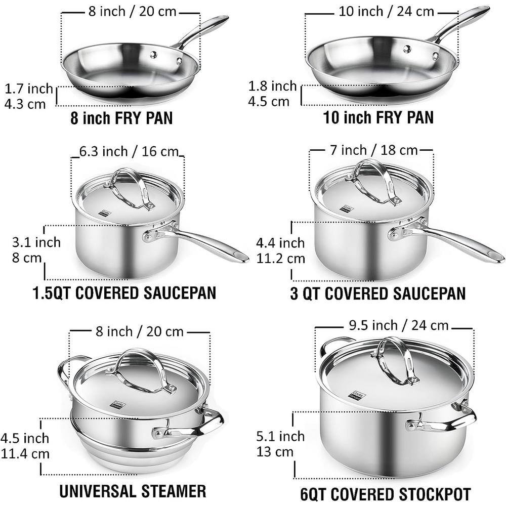 Cooks Standard Classic 10-Piece Stainless Steel Cookware Set