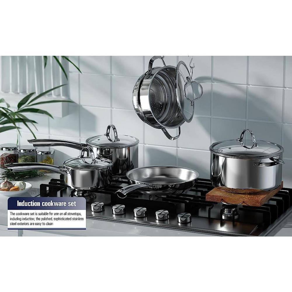 Cooks Standard Classic 10-Piece Stainless Steel Cookware Set