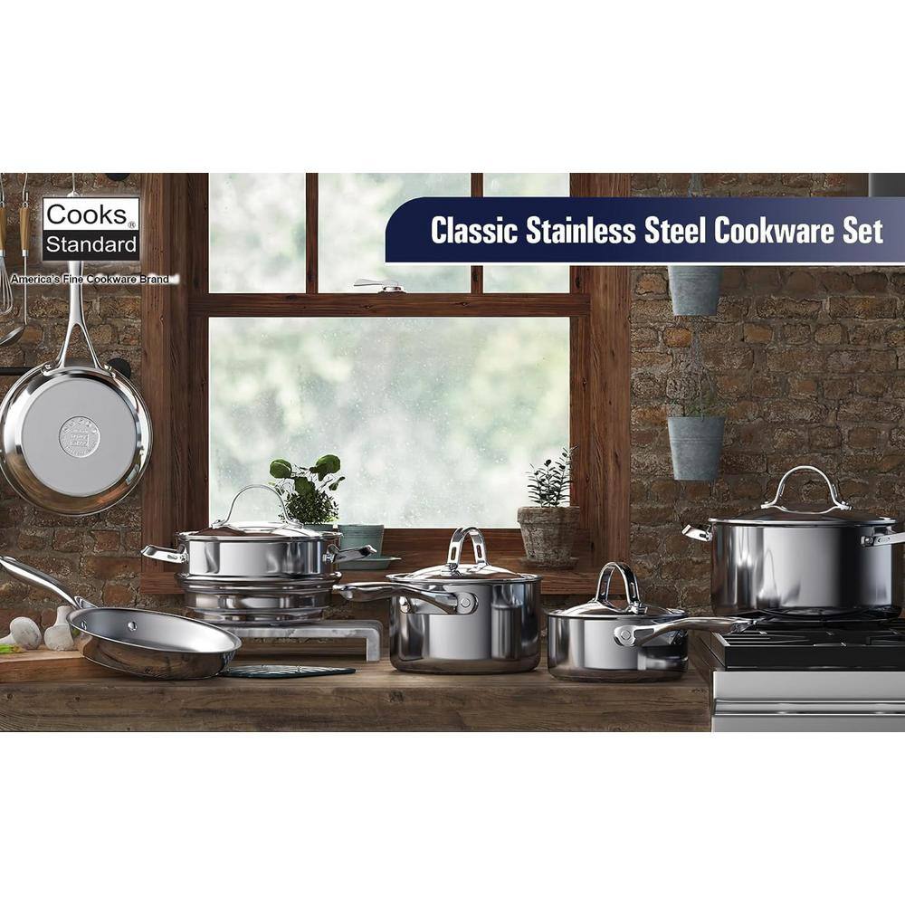 Cooks Standard Classic 10-Piece Stainless Steel Cookware Set