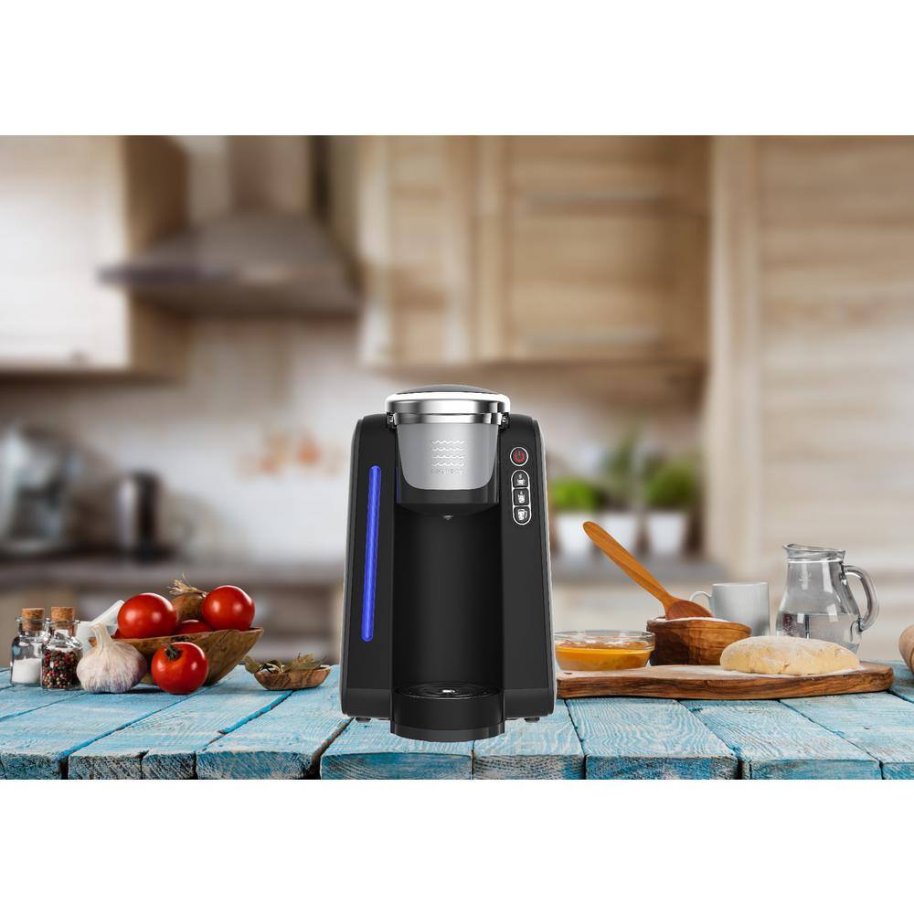 DRINKPOD JAVAPod K-Cup Black Coffee Maker Single Serve Brewer, 10 Cup Refillable or Unlimited Cup In-Line Direct Water Connection