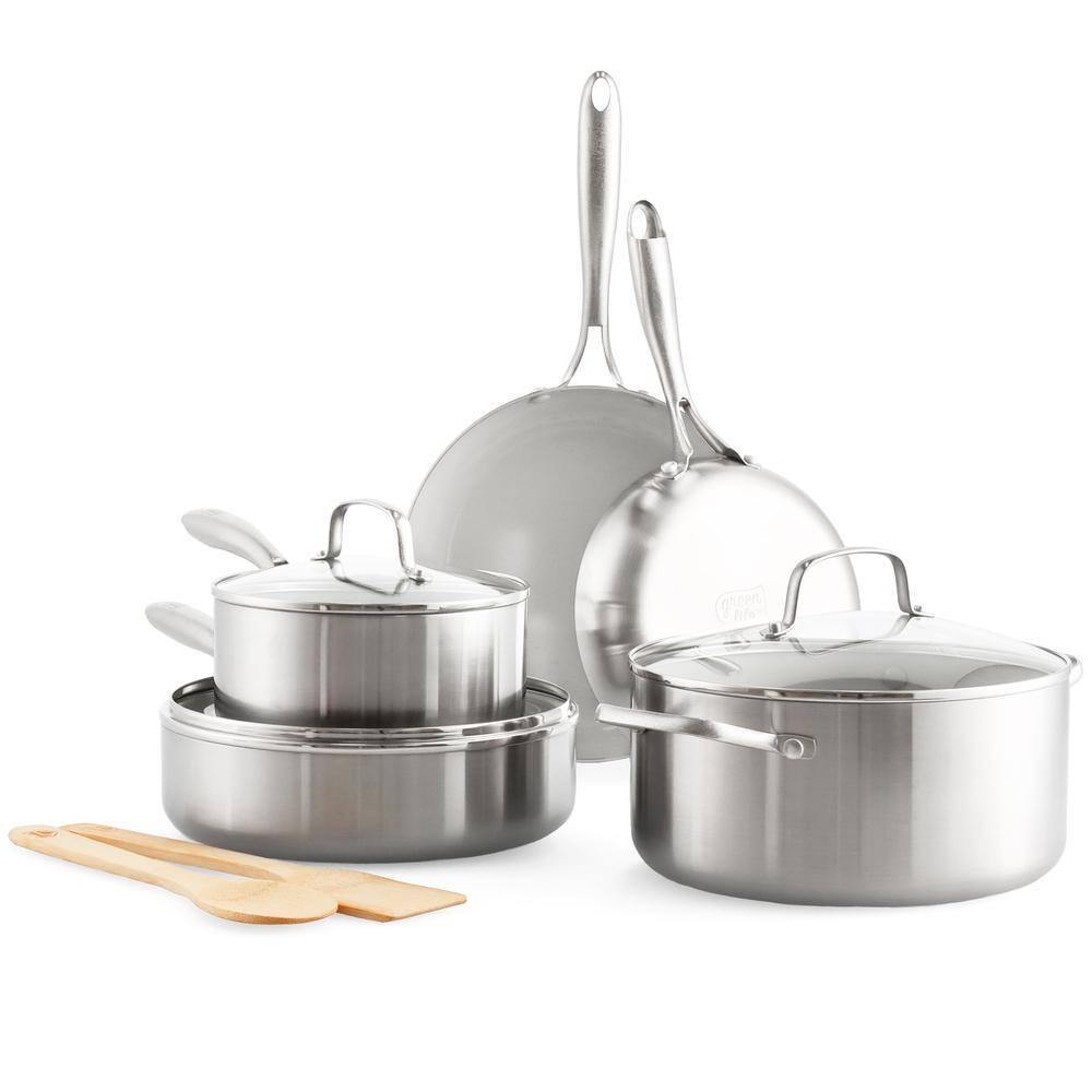 GreenLife 10-Piece Stainless Steel Pro Cookware Set