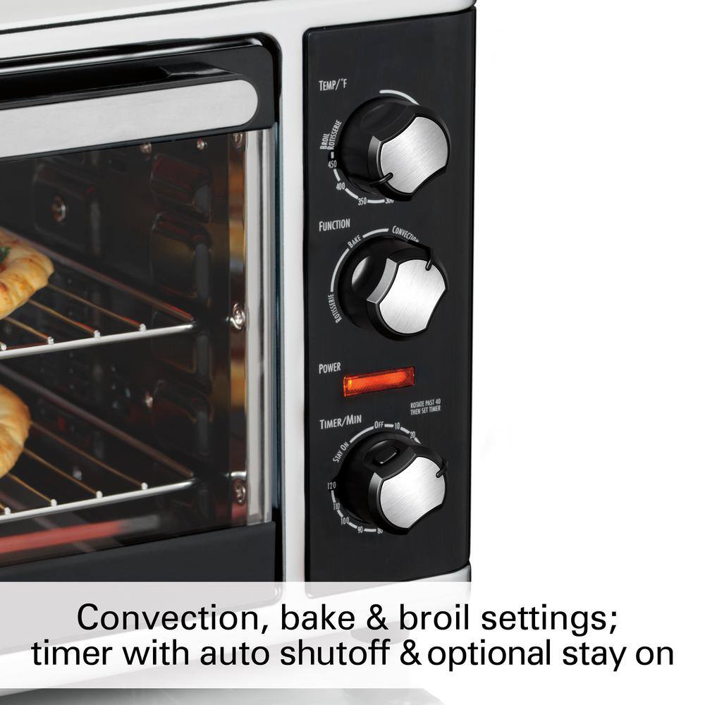 Hamilton Beach Black Countertop Oven with Convection and Rotisserie