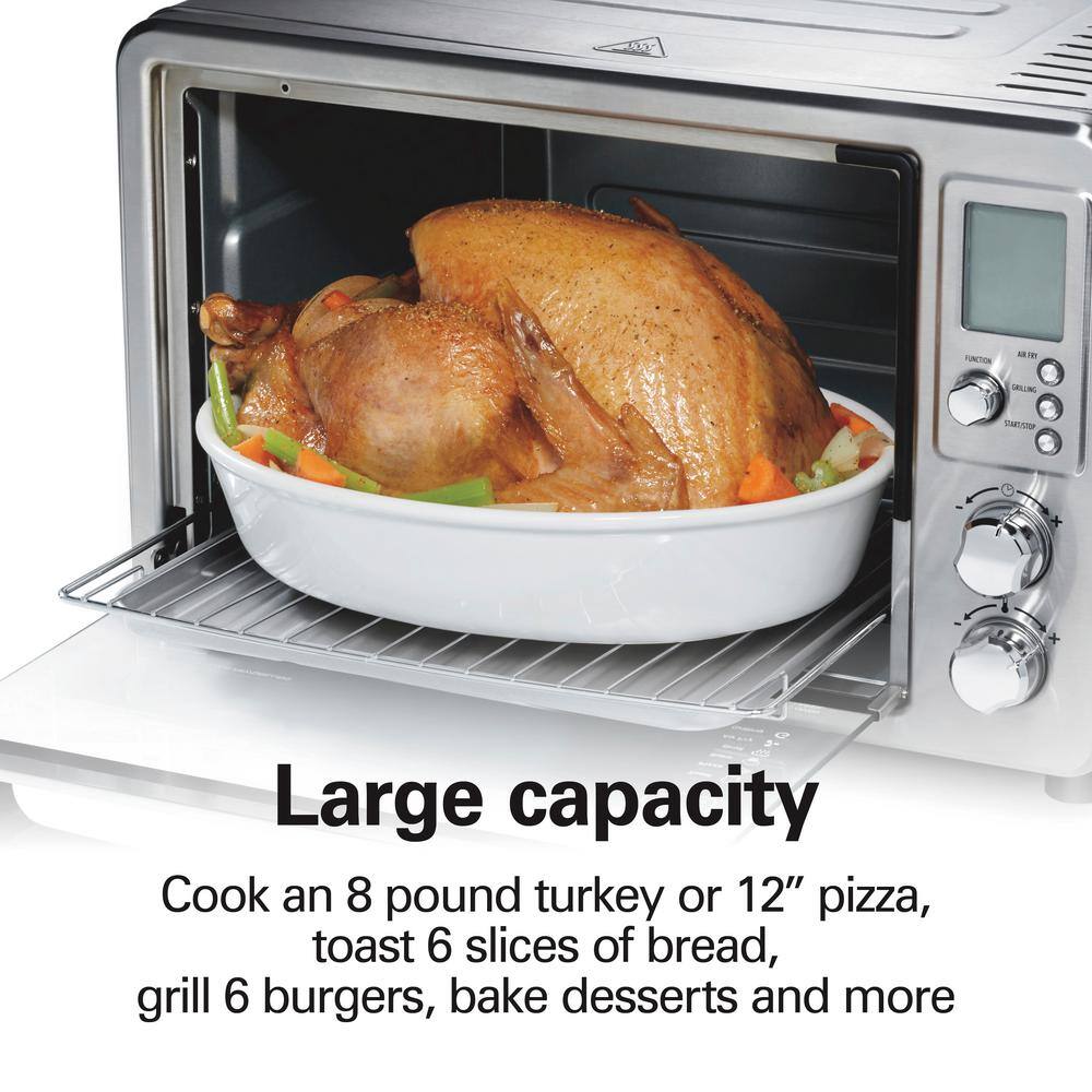 Hamilton Beach Sure-Crisp 1700-Watts 6-Slice Stainless Steel Air Fry Oven with Grill