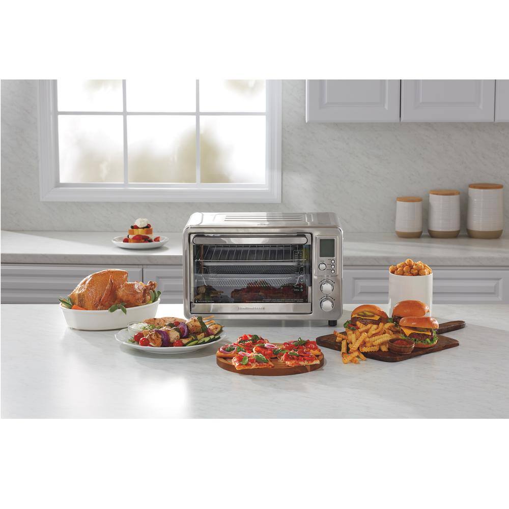 Hamilton Beach Sure-Crisp 1700-Watts 6-Slice Stainless Steel Air Fry Oven with Grill