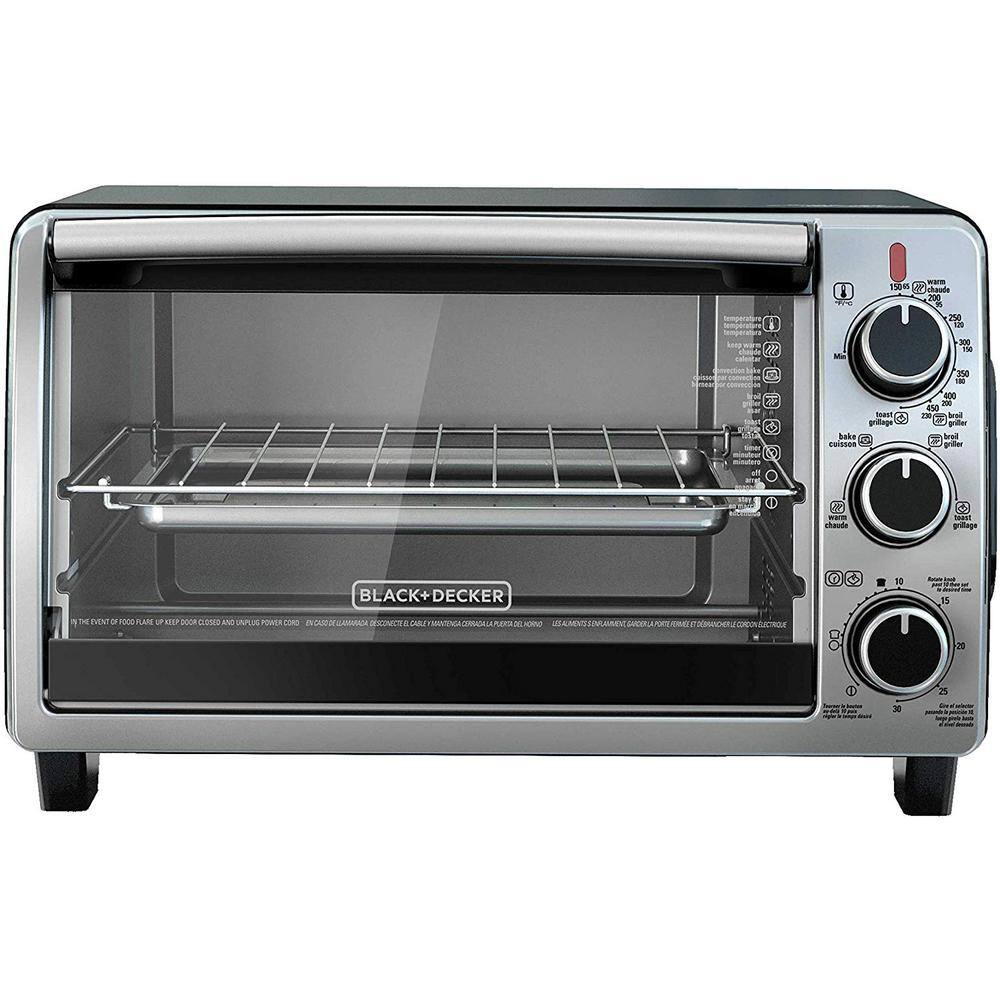 BLACK+DECKER 6-Slice Toaster Oven in Black