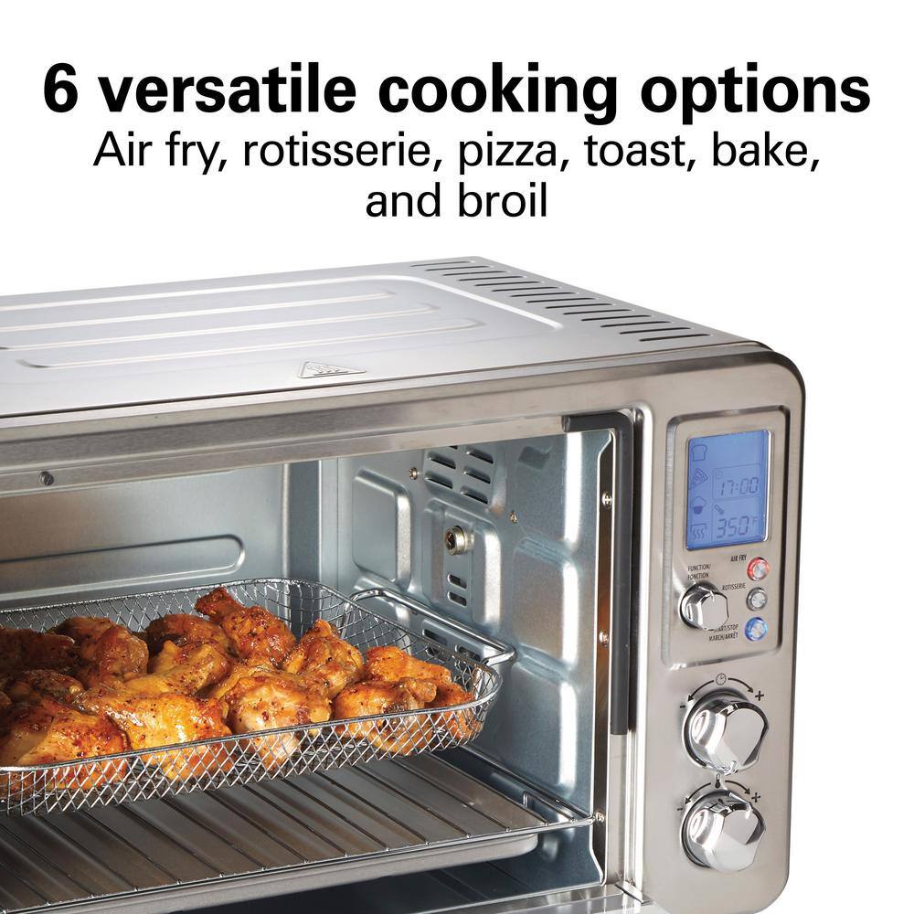 Hamilton Beach Sure-Crisp Digital Air Fryer Toaster Oven with Rotisserie 6 Slice Capacity