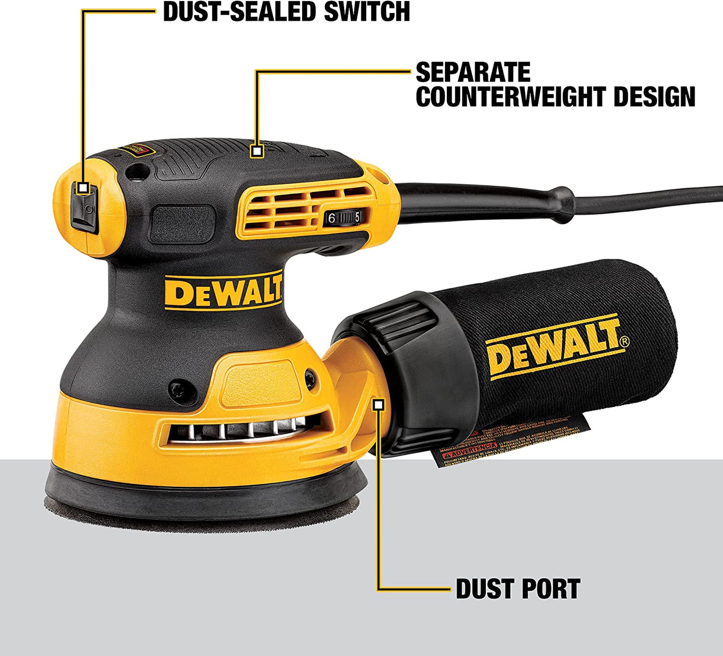 DEWALT  3 Amp Corded 5 in. Variable Speed Random Orbital Sander