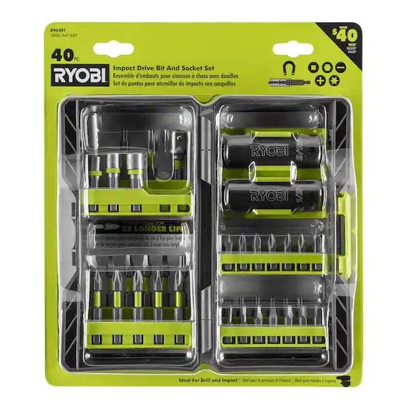 RYOBI  40-Piece Impact Drive Bit Set and Socket