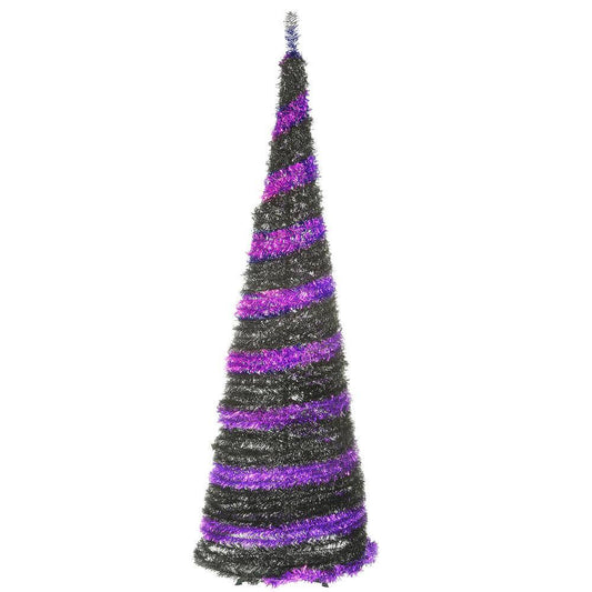 National Tree Company 7.5 ft. Halloween Purple and Black Pop-Up Tree