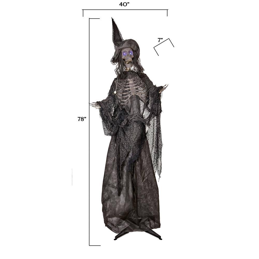 78 in. Life Size Standing Light Up and Talking Witch