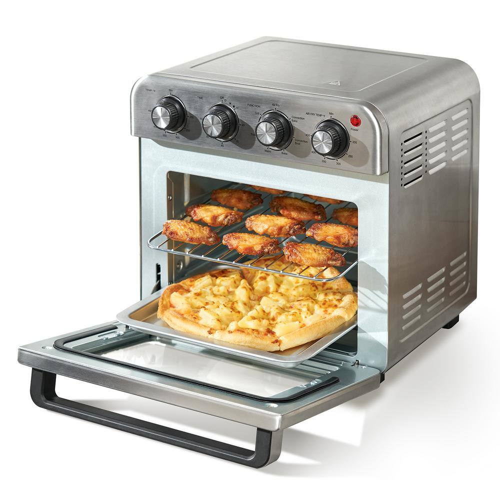 VEVOR 7-IN-1 Air Fryer Toaster Oven, 18L Convection Oven, 1700W Stainless Steel Toaster Ovens Countertop Combo