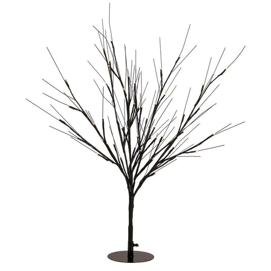 Northlight 39 in. LED Lighted Black Halloween Twig Tree - Warm White Lights