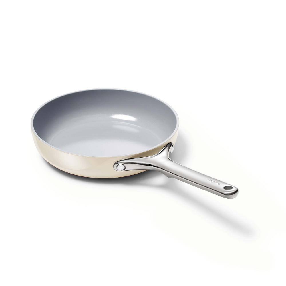 CARAWAY HOME 8 in. Ceramic Non-Stick Frying Pan in Cream