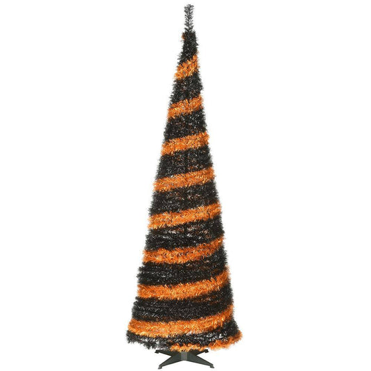 National Tree Company 7.5 ft. Halloween Orange and Black Pop-Up Tree