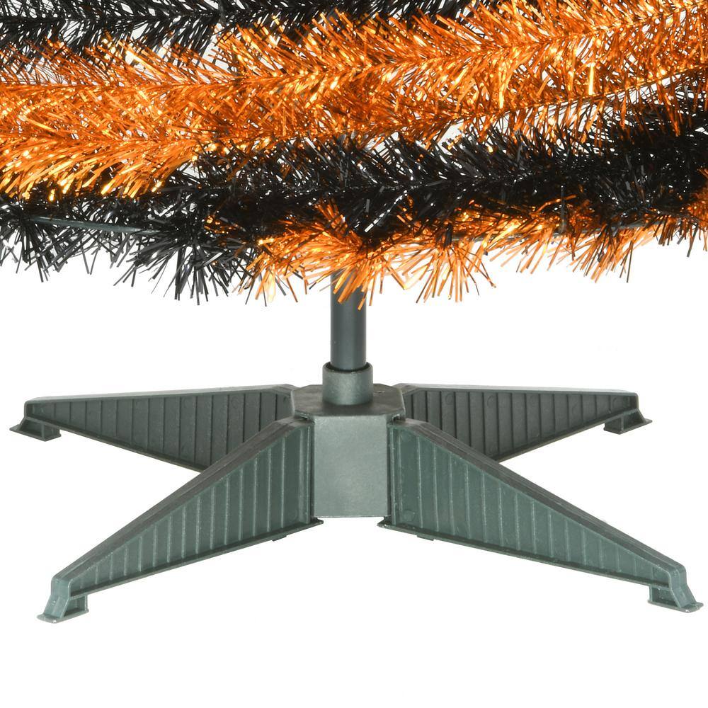 National Tree Company 7.5 ft. Halloween Orange and Black Pop-Up Tree