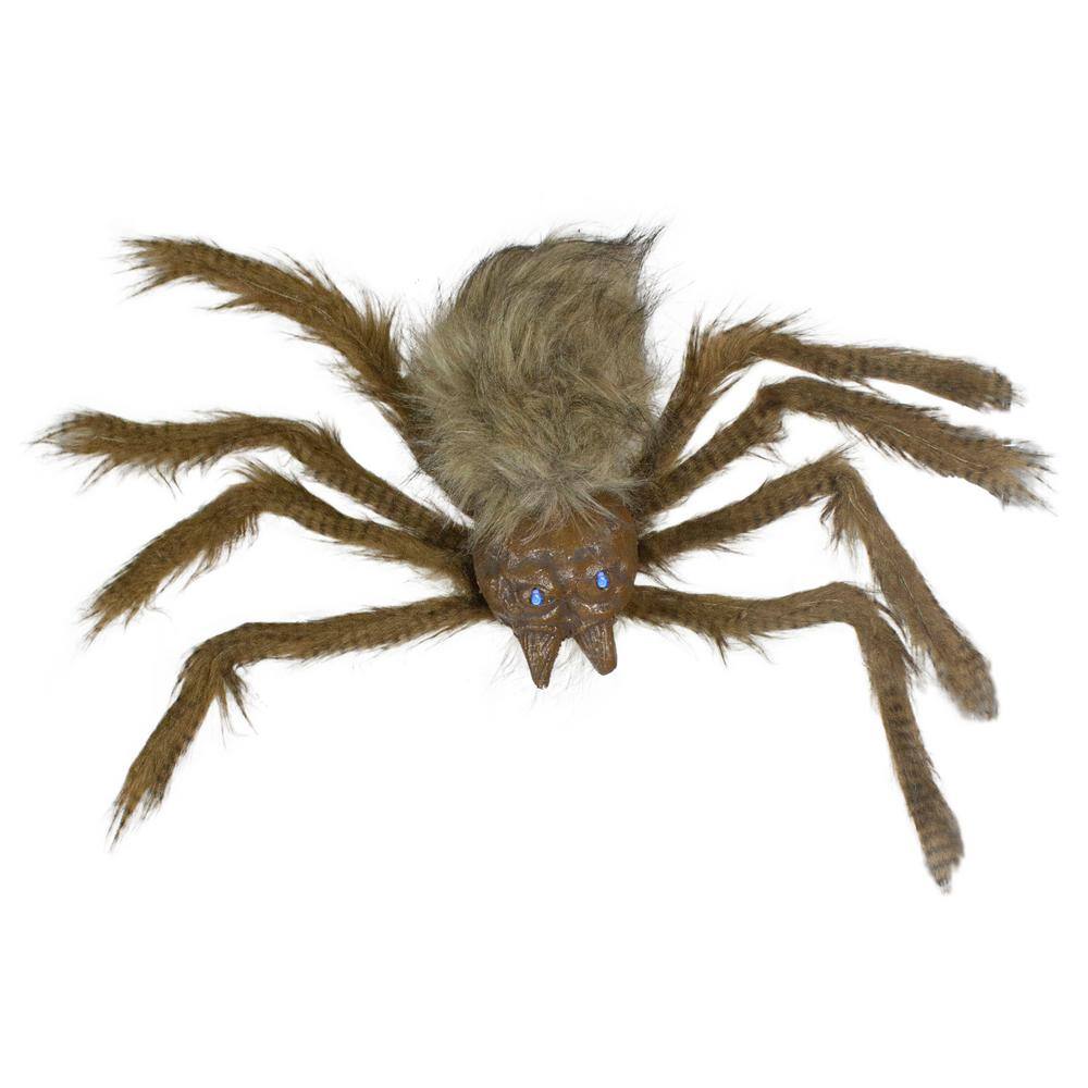 Northlight 24 in. Brown Floating Spider with LED Eyes Halloween Decoration