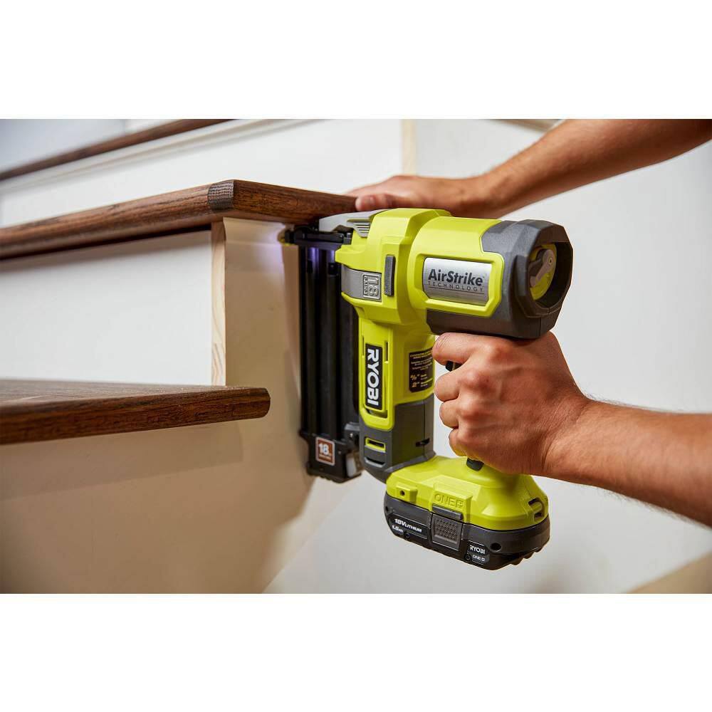 RYOBI ONE+ 18V 18-Gauge Cordless AirStrike Brad Nailer (Tool Only)