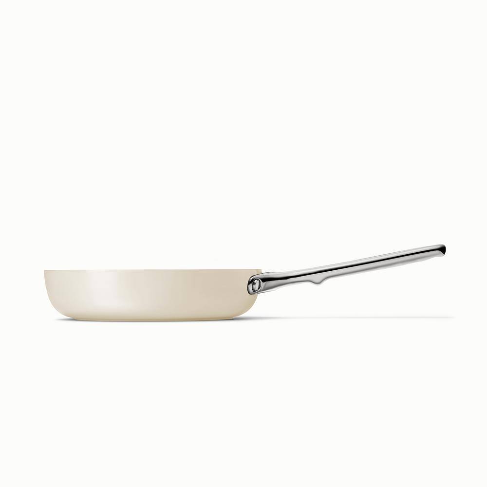 CARAWAY HOME 8 in. Ceramic Non-Stick Frying Pan in Cream