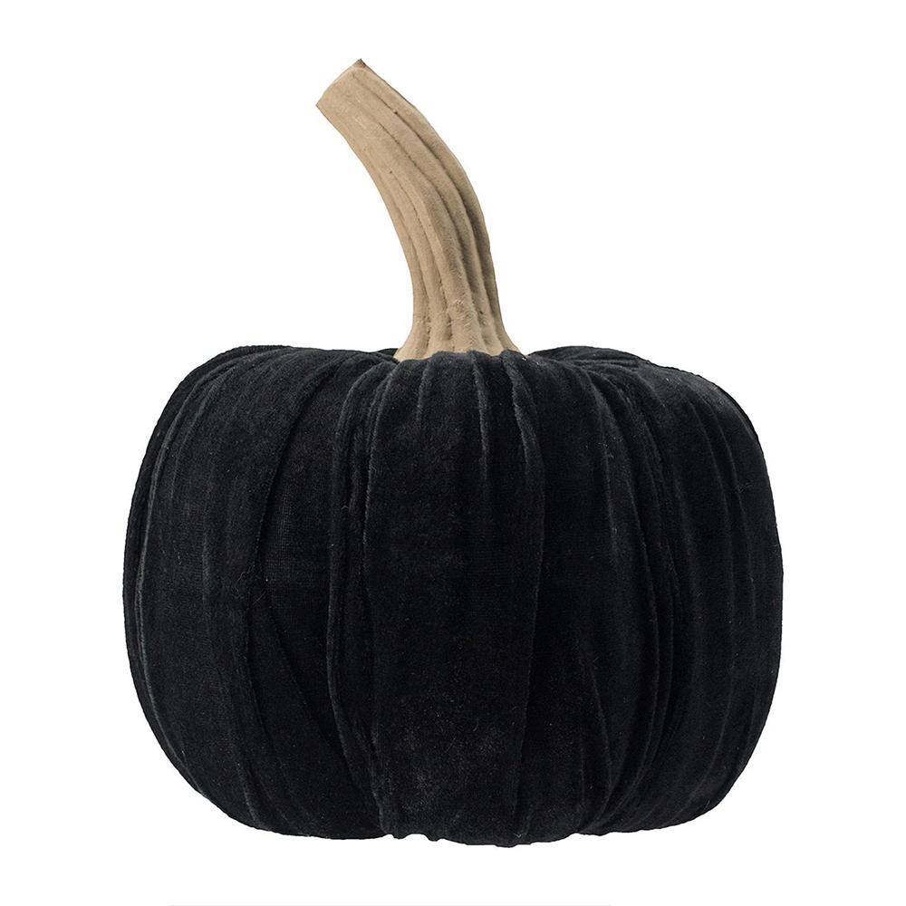 Seasonal Abode Inc Malika Black Velvet Pumpkin