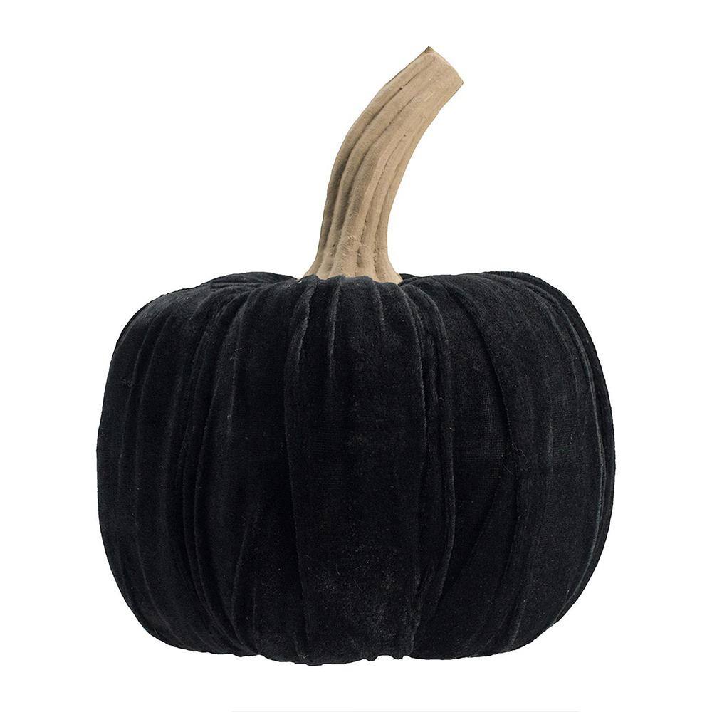 Seasonal Abode Inc Malika Black Velvet Pumpkin