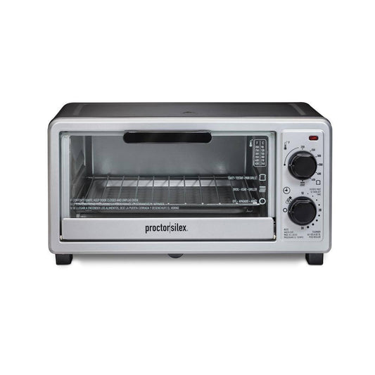 Proctor Silex 1100-Watt 4-Slice Black Toaster Oven Broiler